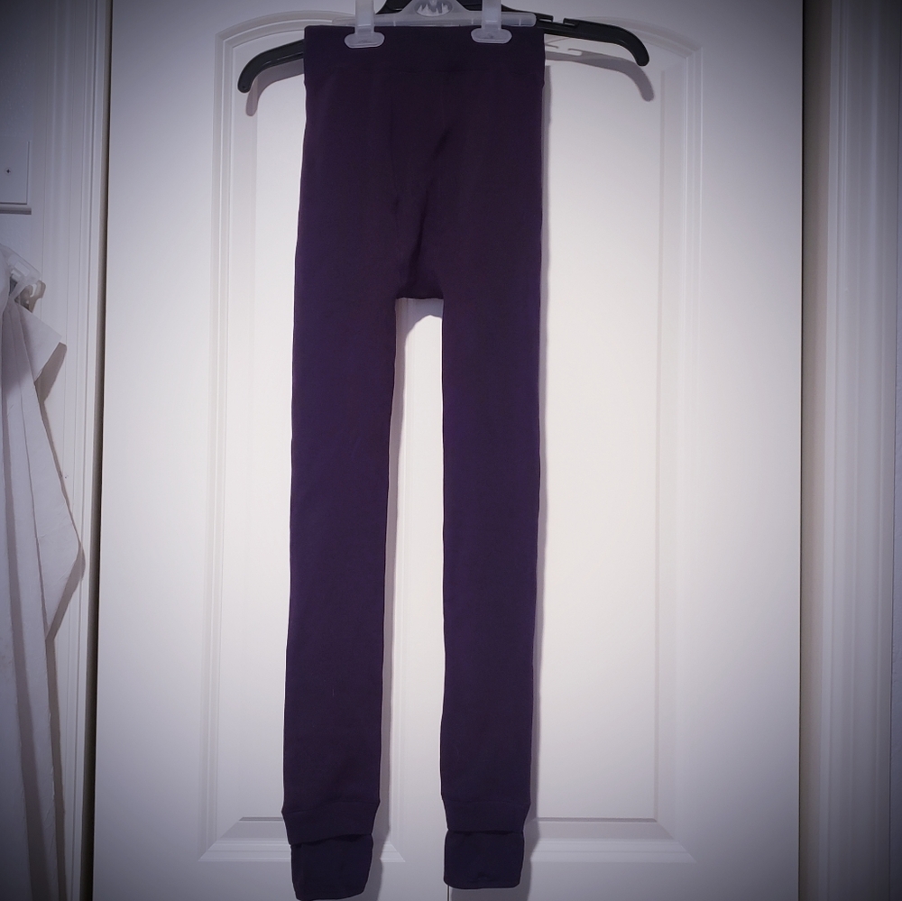 *10=$20* Faux Fur Lined Fuzzy Purple Leggings
